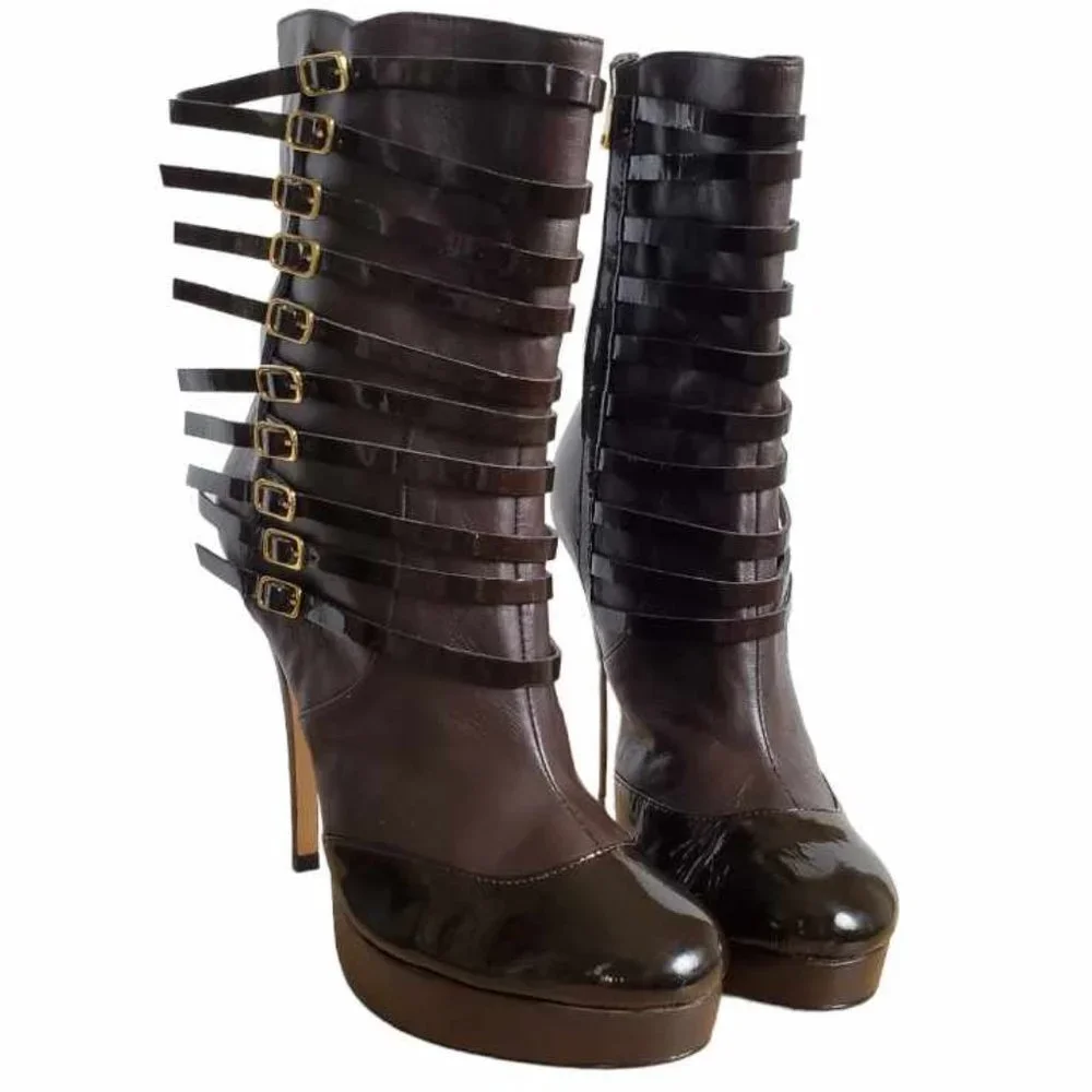 AUTHENTIC HandCrafted MaxMartin American Luxury Boots - Chocolate NWOT - Picture 7 of 16